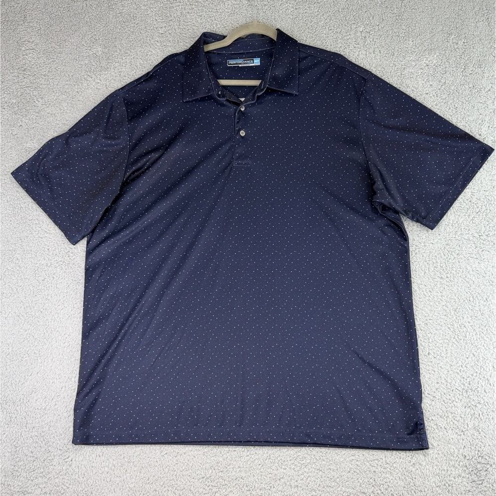 Roundtree and Yorke Performance Blue Short Sleeve Polo Shirt Men’s 2XT